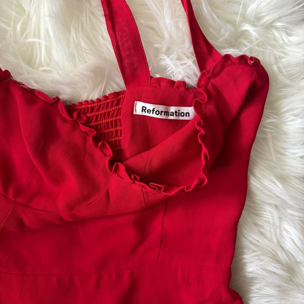 Reformation Christine Dress in Red Size 4 - Picture 9 of 13